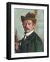 Self Portrait with Tyrolean Hat (Selbstbildnis Mit Tiroler Hut), 1913-Lovis Corinth-Framed Giclee Print