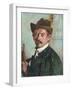 Self Portrait with Tyrolean Hat (Selbstbildnis Mit Tiroler Hut), 1913-Lovis Corinth-Framed Giclee Print