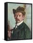 Self Portrait with Tyrolean Hat (Selbstbildnis Mit Tiroler Hut), 1913-Lovis Corinth-Framed Stretched Canvas