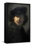 Self-Portrait with Velvet Beret and Furred Mantel, 1634, by Rembrandt (1606-1669)-Rembrandt van Rijn-Framed Stretched Canvas