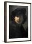 Self-Portrait with Velvet Beret and Furred Mantel, 1634, by Rembrandt (1606-1669)-Rembrandt van Rijn-Framed Giclee Print