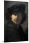 Self-Portrait with Velvet Beret and Furred Mantel, 1634, by Rembrandt (1606-1669)-Rembrandt van Rijn-Mounted Giclee Print