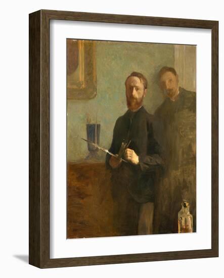 Self-Portrait with Waroquy, 1889-Edouard Vuillard-Framed Giclee Print