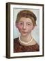 Self-Portrait with White Pearl Necklace, 1906-Paula Modersohn-Becker-Framed Giclee Print