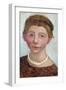 Self-Portrait with White Pearl Necklace, 1906-Paula Modersohn-Becker-Framed Giclee Print