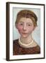 Self-Portrait with White Pearl Necklace, 1906-Paula Modersohn-Becker-Framed Giclee Print