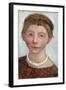 Self-Portrait with White Pearl Necklace, 1906-Paula Modersohn-Becker-Framed Giclee Print