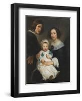 Self Portrait with Wife Catherine De Hemerlaer and Son Jan Erasmus Quellinus, 1635-36-Erasmus Quellinus-Framed Giclee Print