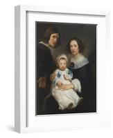 Self Portrait with Wife Catherine De Hemerlaer and Son Jan Erasmus Quellinus, 1635-36-Erasmus Quellinus-Framed Giclee Print