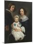 Self Portrait with Wife Catherine De Hemerlaer and Son Jan Erasmus Quellinus, 1635-36-Erasmus Quellinus-Mounted Giclee Print