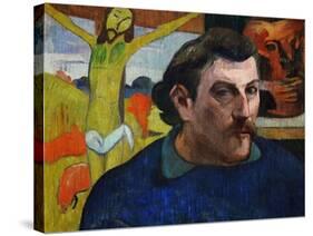 Self-Portrait with Yellow Christ, 1890-1891-Paul Gauguin-Stretched Canvas