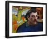 Self-Portrait with Yellow Christ, 1890-1891-Paul Gauguin-Framed Giclee Print