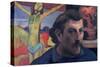 Self Portrait with Yellow Christ-Paul Gauguin-Stretched Canvas