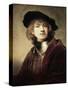 Self Portrait-Rembrandt van Rijn-Stretched Canvas