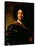 Self Portrait-Hyacinthe Rigaud-Stretched Canvas