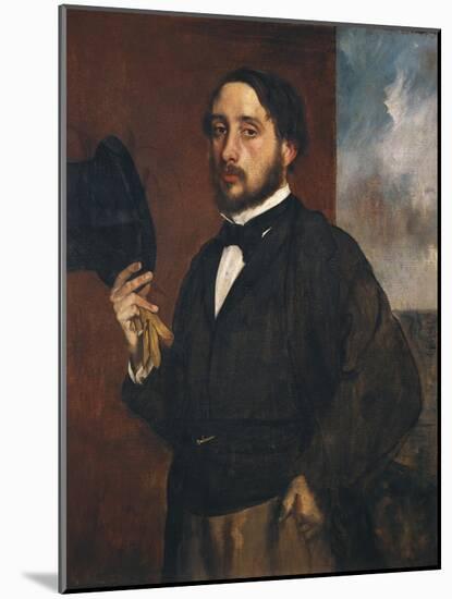 Self-Portrait-Edgar Degas-Mounted Art Print