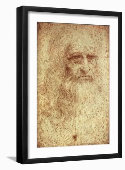 Self-Portrait-Leonardo da Vinci-Framed Art Print