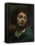 Self-Portrait-Gustave Courbet-Framed Stretched Canvas