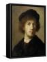 Self-Portrait-Rembrandt van Rijn-Framed Stretched Canvas