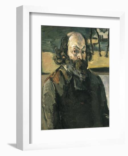 Self Portrait-Paul Cézanne-Framed Art Print