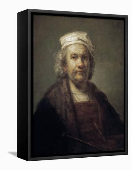 Self-Portrait-Rembrandt van Rijn-Framed Stretched Canvas