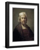 Self-Portrait-Rembrandt van Rijn-Framed Art Print