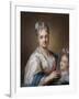 Self portrait-Rosalba Carriera-Framed Art Print