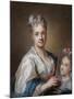Self portrait-Rosalba Carriera-Mounted Art Print