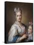 Self portrait-Rosalba Carriera-Framed Stretched Canvas