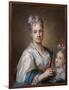 Self portrait-Rosalba Carriera-Framed Art Print