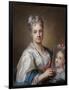 Self portrait-Rosalba Carriera-Framed Art Print