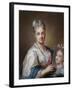 Self portrait-Rosalba Carriera-Framed Art Print