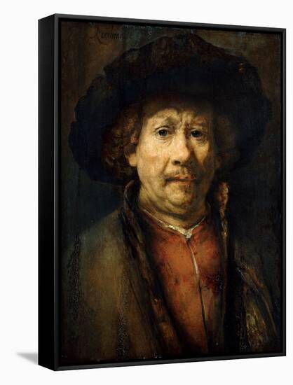 Self-Portrait-Rembrandt van Rijn-Framed Stretched Canvas