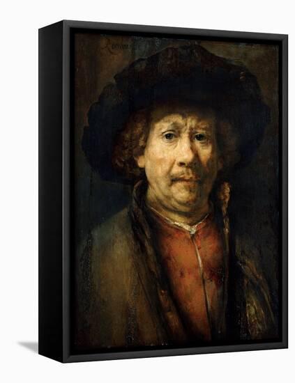 Self-Portrait-Rembrandt van Rijn-Framed Stretched Canvas