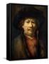 Self-Portrait-Rembrandt van Rijn-Framed Stretched Canvas