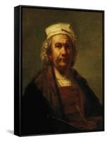 Self-Portrait-Rembrandt van Rijn-Framed Stretched Canvas