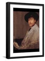 Self Portrait-James Abbott McNeill Whistler-Framed Art Print