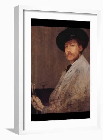 Self Portrait-James Abbott McNeill Whistler-Framed Art Print