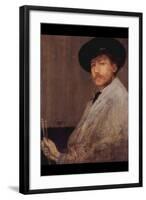 Self Portrait-James Abbott McNeill Whistler-Framed Art Print