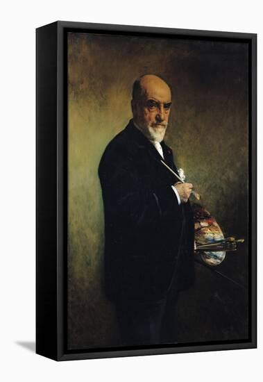 Self Portrait-Leon Joseph Florentin Bonnat-Framed Stretched Canvas