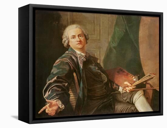 Self Portrait-Louis Michel Van Loo-Framed Stretched Canvas