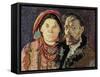 Self Portraitwith the Artist's Wife (Autoportret Z Zona)-Stanislaw Wyspianski-Framed Stretched Canvas