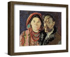 Self Portraitwith the Artist's Wife (Autoportret Z Zona)-Stanislaw Wyspianski-Framed Giclee Print