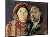 Self Portraitwith the Artist's Wife (Autoportret Z Zona)-Stanislaw Wyspianski-Mounted Giclee Print