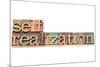 Self-Realization Word-PixelsAway-Mounted Art Print