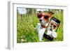 Selfie Dog in Meadow-Javier Brosch-Framed Photographic Print