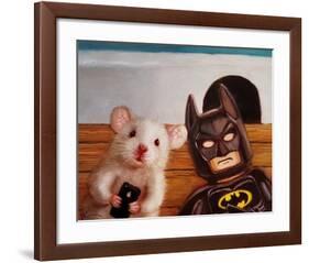 Selfie with Batman-Lucia Heffernan-Framed Art Print