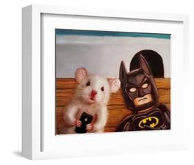 Selfie with Batman-Lucia Heffernan-Framed Art Print