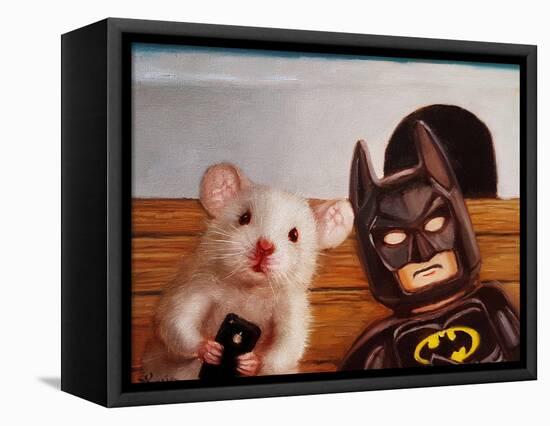 Selfie with Batman-Lucia Heffernan-Framed Stretched Canvas