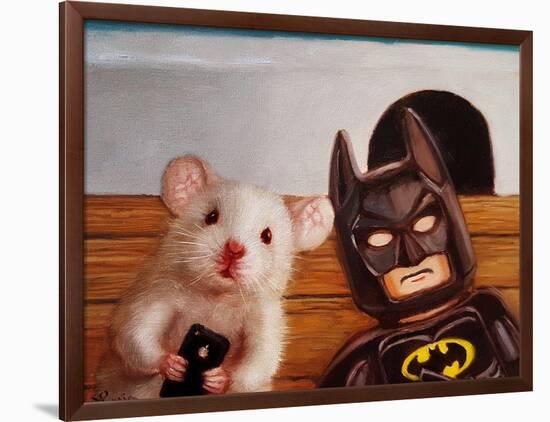 Selfie with Batman-Lucia Heffernan-Framed Art Print